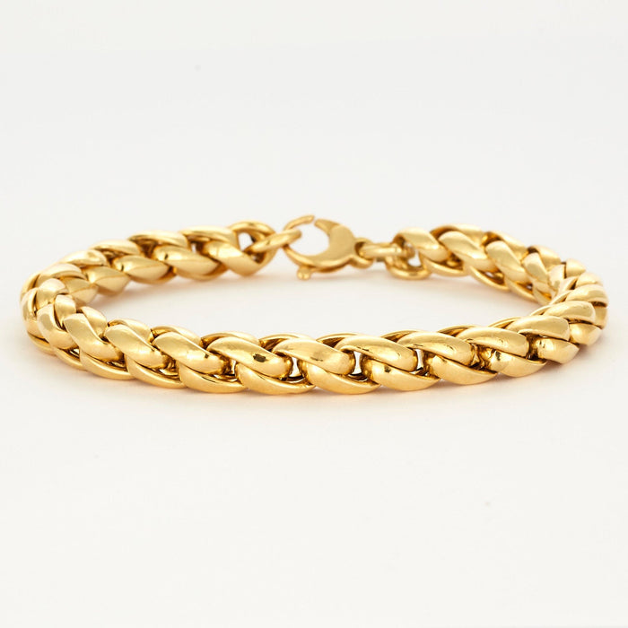 Yellow gold waterfall mesh bracelet