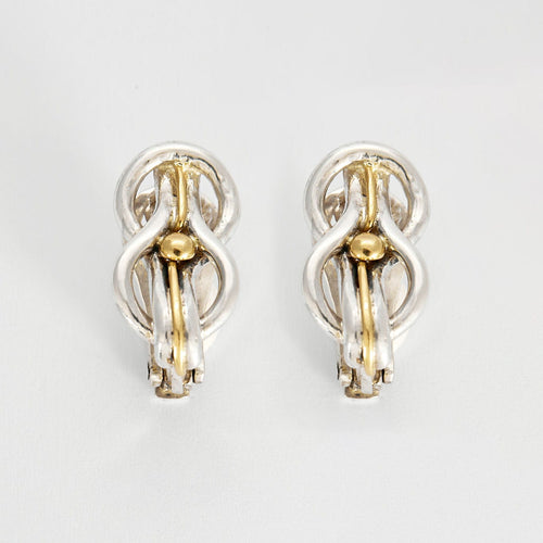 Boucles d'oreilles ZOLOTAS-Boucles d'oreilles clips argent et or vintage 58 Facettes