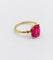 Bague 54.5 Bague cocktail Art Déco or jaune, rubis synthétique 58 Facettes A06308