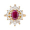 Bague 53 Bague Pompadour  Or jaune Rubis, Diamant 58 Facettes 4555578RV