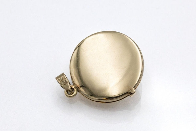 Pendentif Pendentif médaillon en or jaune avec améthyste, milieu du XXe siècle 58 Facettes 11403