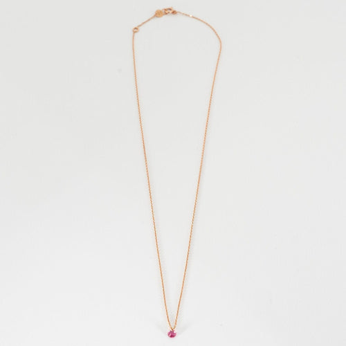 Collier Collier or rose La Brune et La Blonde rubis 58 Facettes 43155