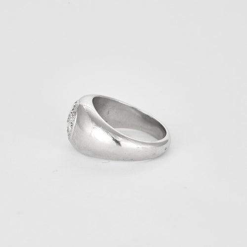 Печатен пръстен Платина Диамантено изрязани