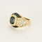 Bague 54 Bague en or jaune, saphirs et diamants 58 Facettes B250464