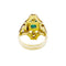 Bague 55 Bague or jaune, émeraude et diamants. 58 Facettes 35220