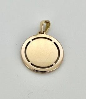 Pendentif AUGIS - Médaille d'amour en or jaune, diamants, saphirs 58 Facettes