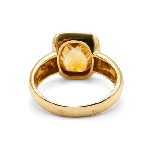 Bague 60 Bague or jaune & citrine 58 Facettes