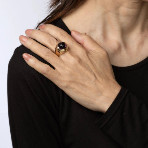 Bague 52 Bague  améthyste cabochon diamants 58 Facettes G13513