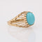 Bague 51 Bague or dôme torsadé pierre turquoise 58 Facettes CV140