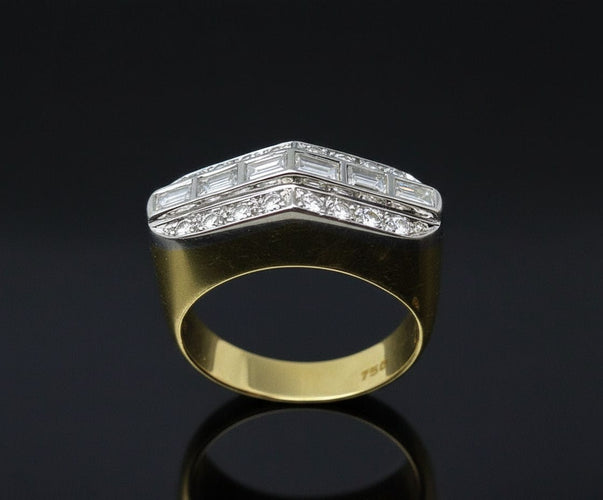 Bague Anello "a Ponte" Italiano Anni '70 58 Facettes