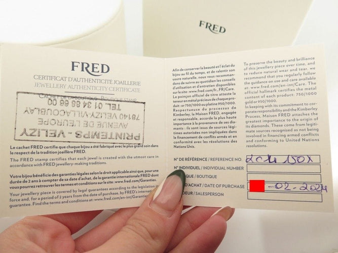 Bracelet bracelet FRED pretty woman xs cm diamant or blanc 58 Facettes 259315