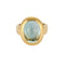 Bague 55 Bague cocktail or jaune et aigue marine 58 Facettes CHAL0444