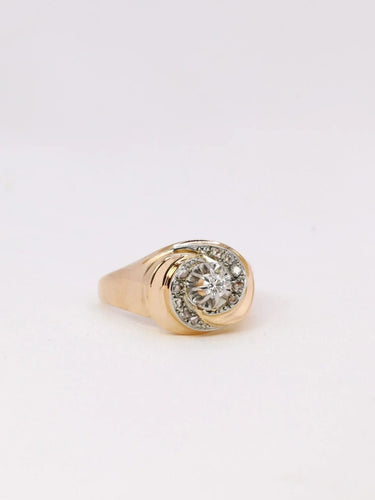 Bague 54 Bague tourbillon or diamants 0,15 ct 58 Facettes J383