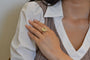 Bague 53 Bague orthose et diamants en or 18k 58 Facettes 27033
