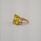 Bague 57 Bague en or jaune et saphir jaune 58 Facettes