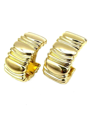 Boucles d'oreilles CARTIER. Collection "Casque d'or", boucles d'oreilles or jaune 18K (full set) 58 Facettes