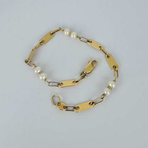 Bracelet Bracelet en or jaune avec perles 58 Facettes 2410026