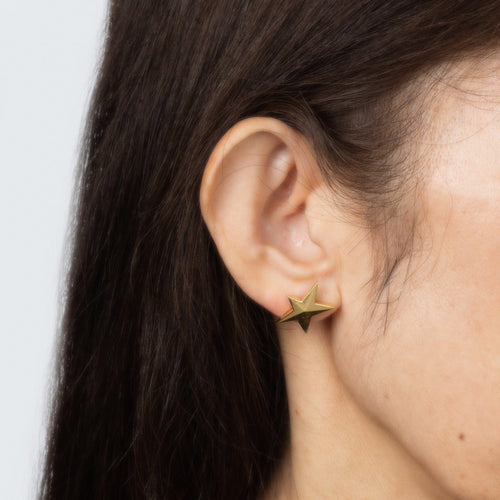 Boucles d'oreilles Tiffany & Co - Boucles d'oreilles étoile, clous en or jaune, vers 1983 58 Facettes G14190