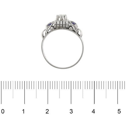 Bague 53 Bague avec saphirs et diamants 58 Facettes 30533