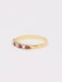 Bague 54 Alliance vintage or jaune diamants rubis 58 Facettes J610