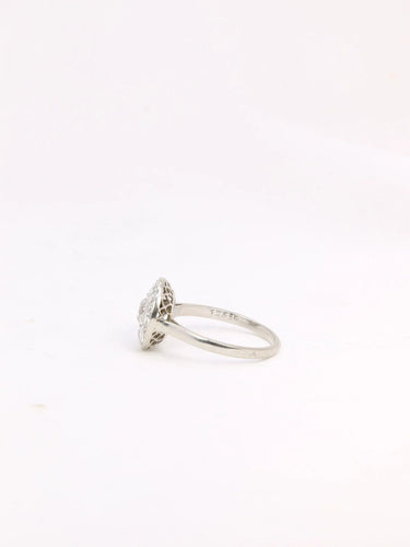Bague 51.5 Bague Belle Époque platine diamants taille ancienne 58 Facettes J303
