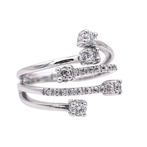 Bague 55 Bague  Or blanc Diamant 58 Facettes 4086039CN