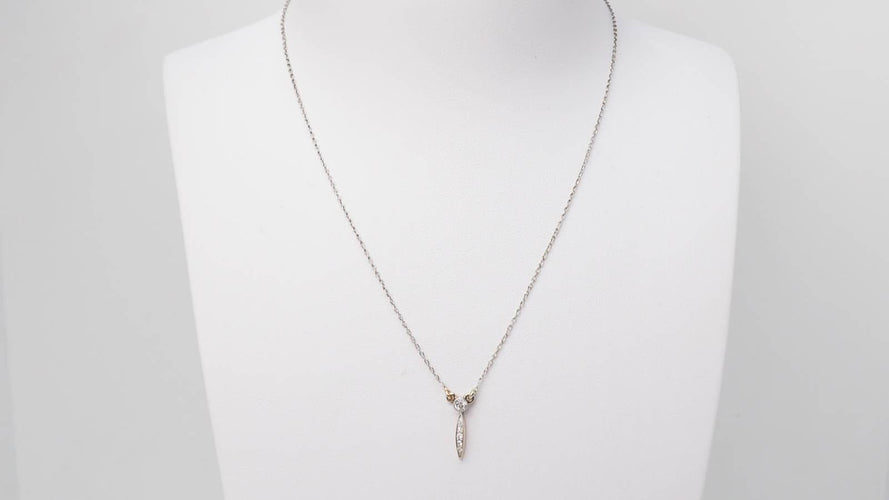 Collier Collier ancien en or platine et diamants 58 Facettes 32867