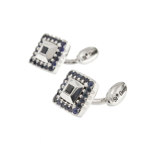 Boutons de manchette Boutons de manchette avec saphirs 58 Facettes 36483