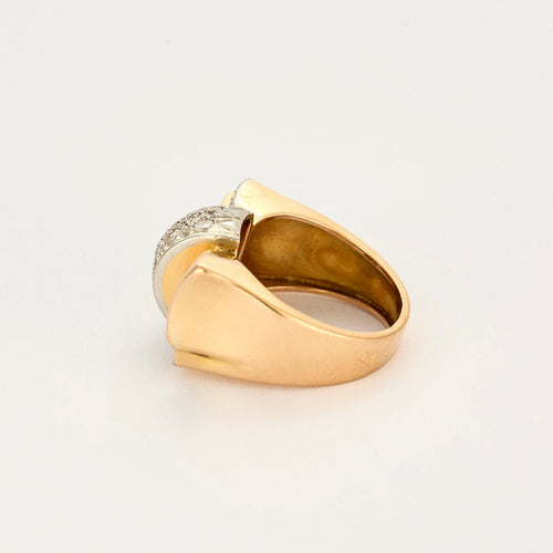 Bague 56,5 Bague Tnak or jaune et diamants 58 Facettes PER14212