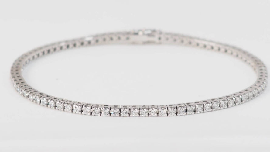 Bracelet Bracelet rivière en or blanc et diamants 2,50cts 58 Facettes 32430