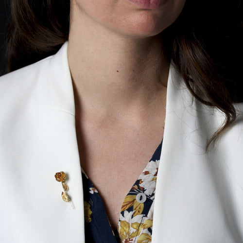 Broche Broche or vintage bouton de rose 58 Facettes CVBR96