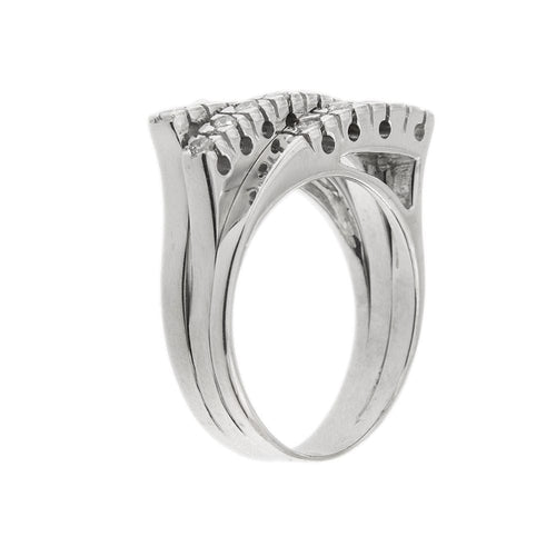 Bague 59 Bague triple rivière avec diamants 0,48 ct 58 Facettes 30234