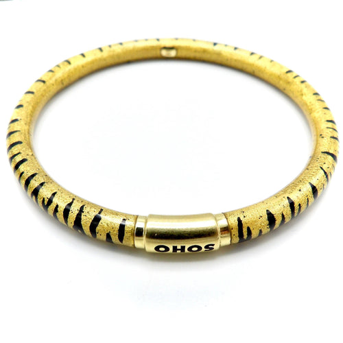 Bracelet SOHO 18K Gold Enamel Tiger Stripe Bangle Bracelet 58 Facettes