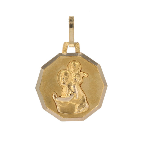 Pendentif Médaille Saint Christophe or jaune 58 Facettes CVP109