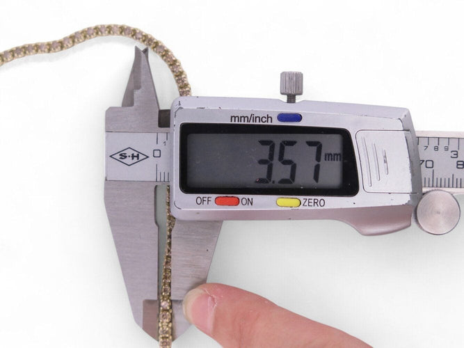 Bracelet bracelet tennis t18.5 riviere 53 diamants fancy 4.2ct or jaune 14k 58 Facettes 268156