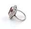 Bague 56 Bague en or blanc avec tourmaline naturelle et diamants 58 Facettes