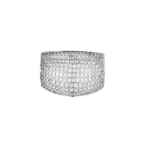 Bague 54 BAGUE JONC OR BLANC ET DIAMANTS 58 Facettes BO/250009/