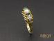 Bague 56.5 Bague Jarretière émeraudes perle 58 Facettes A9703