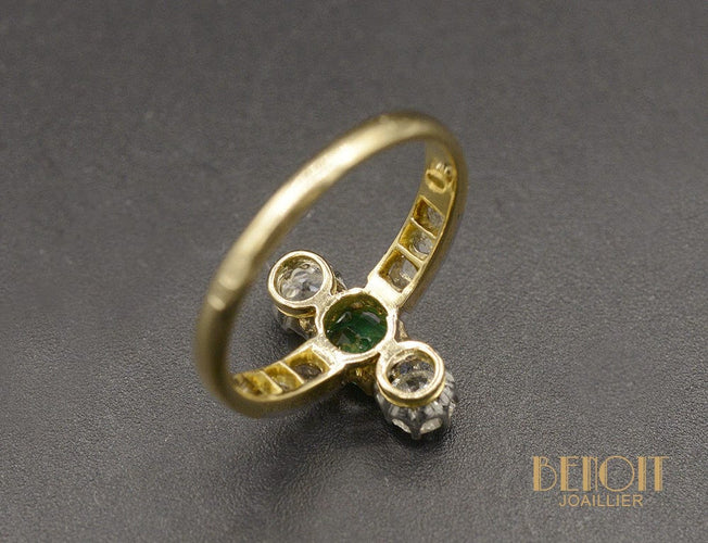 Prsten trilogie smaragd a diamant