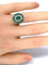 Bague Bague marguerite en or blanc 18 carats en émeraudes et diamants 58 Facettes AB216