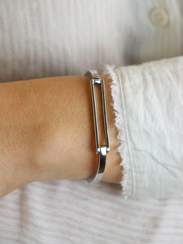 Bracelet JACOB Bracelet jonc carré en argent 58 Facettes 1205.3