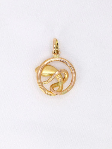 Pendentif Pendentif charms ancien serpent or jaune 58 Facettes 1087.12