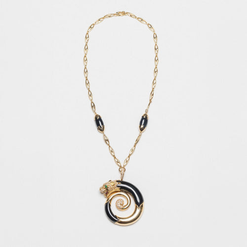 Collier Collier Panthère Or jaune, diamants et onyx 58 Facettes 2.18781