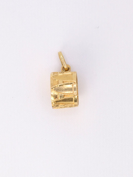 Pendentif charms tambour vintage or jaune 58 Facettes 1087.8