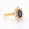 Bague 50 Bague Vintage Or 18 Carats, Saphir Naturel et Diamants - Circa 1980 58 Facettes 321