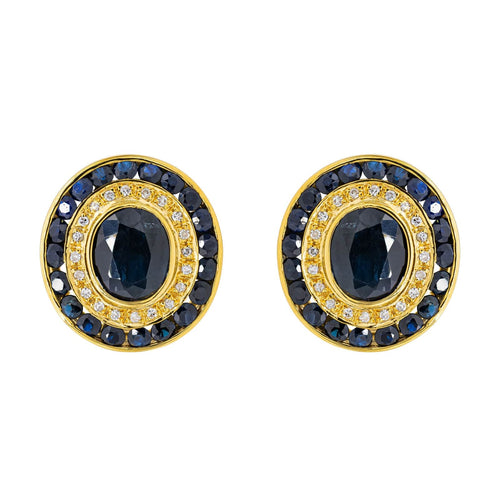 Boucles d'oreilles Boucles d'oreilles Or jaune Saphir 58 Facettes 2441314CN