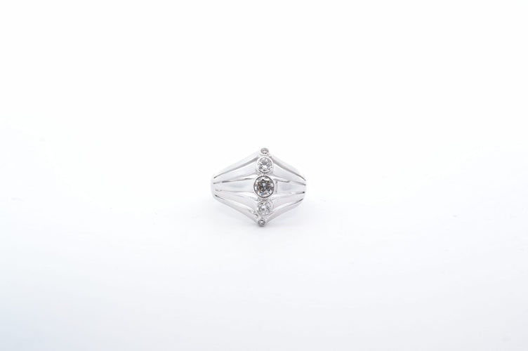 Bague 60 Bague 1940 Or blanc Diamants 58 Facettes 25171