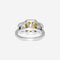 Bague Bague en diamant émeraude carrée jaune olive intense de 2,55 carats HRD 58 Facettes R517