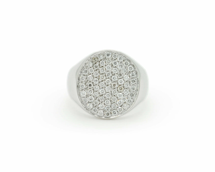 Bague Bague pavée de diamants en or blanc 58 Facettes