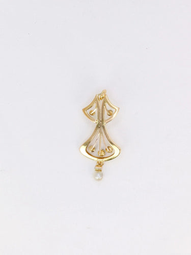 Pendentif Pendentif Art Nouveau or diamants taille ancienne perles fines 58 Facettes J279